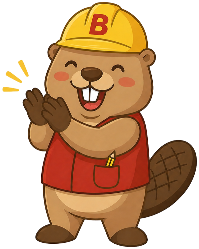 บีวี่ มาสคอตบีเวอร์ของ Beavy ปรบมือต้อนรับร้านช่าง